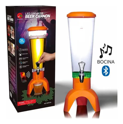 BeerBeat™ – Dispensador de Bebidas con Luz LED y Bocina BT