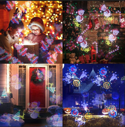 PROYECTOR NAVIDEÑO LASER LED 16 FIGURAS