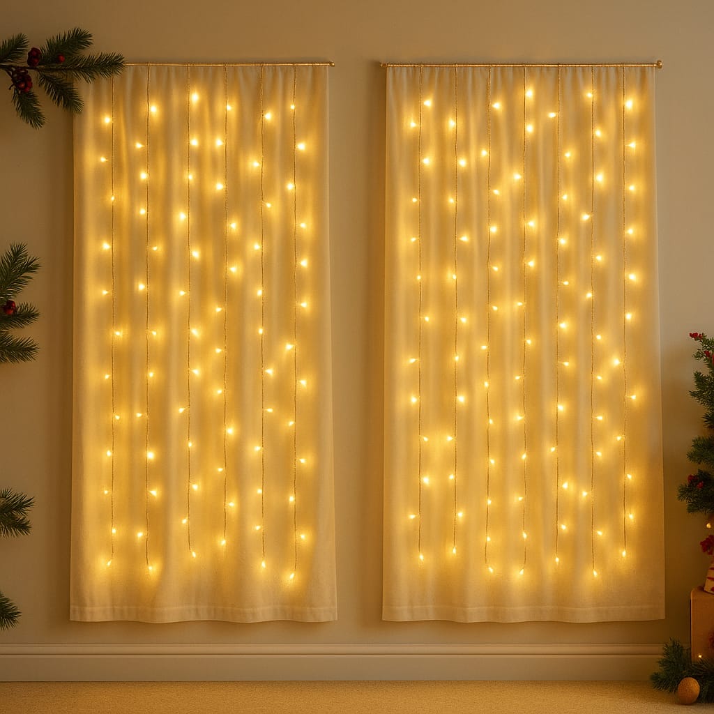 Cortina Estelar™ – Luces LED Cálidas Navideñas (USB · 3x3M)
