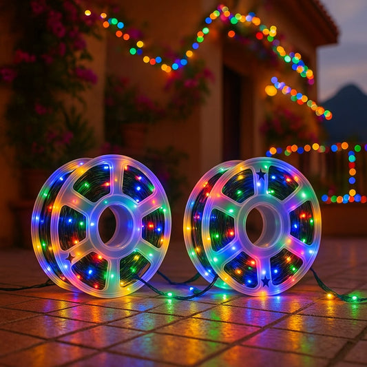 LuminaRoll™ Navidad 50 m | Luces LED V8 ultra brillantes