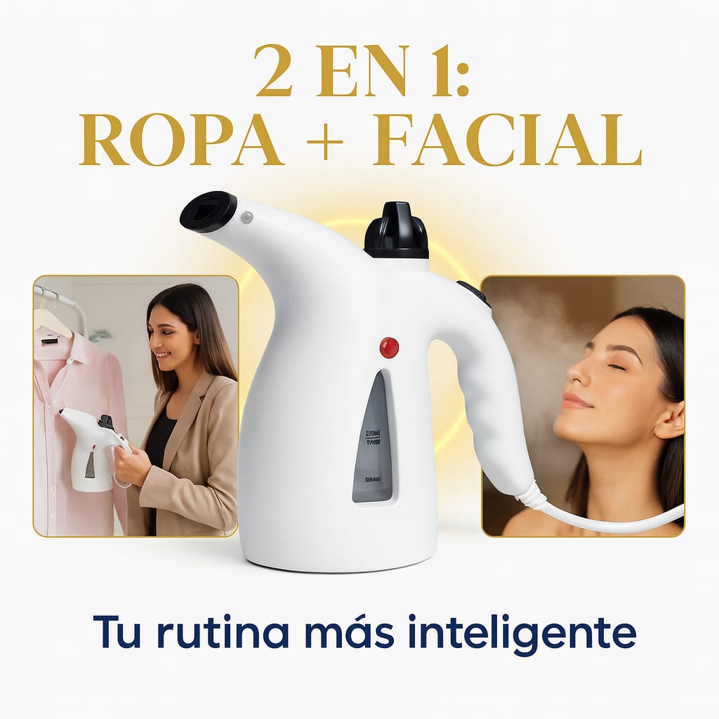 PlanchaExpress™ 2-en-1: 👉 Ropa Impecable + Facial Exprés