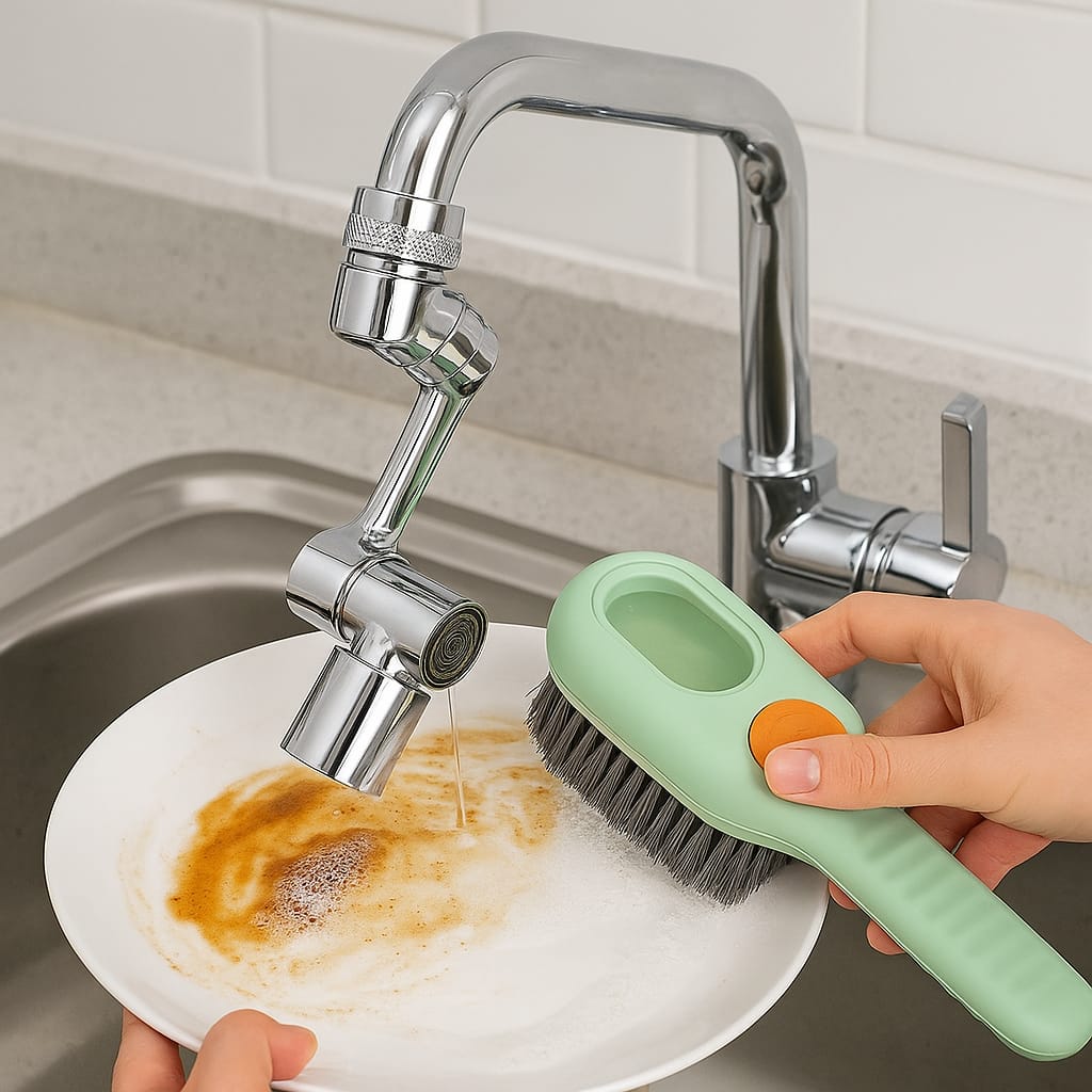 Kit Hogar Premium™ – Grifo 1080° + Cepillo Dosificador